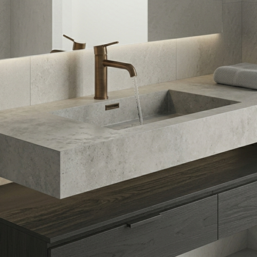 VASQUE PLANCIA - Effet beton clair, Mat