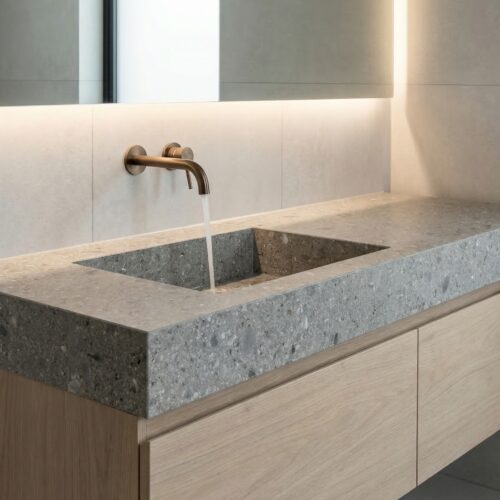 VASQUE PLANCIA - Effet pierres fossiles clair, Mat