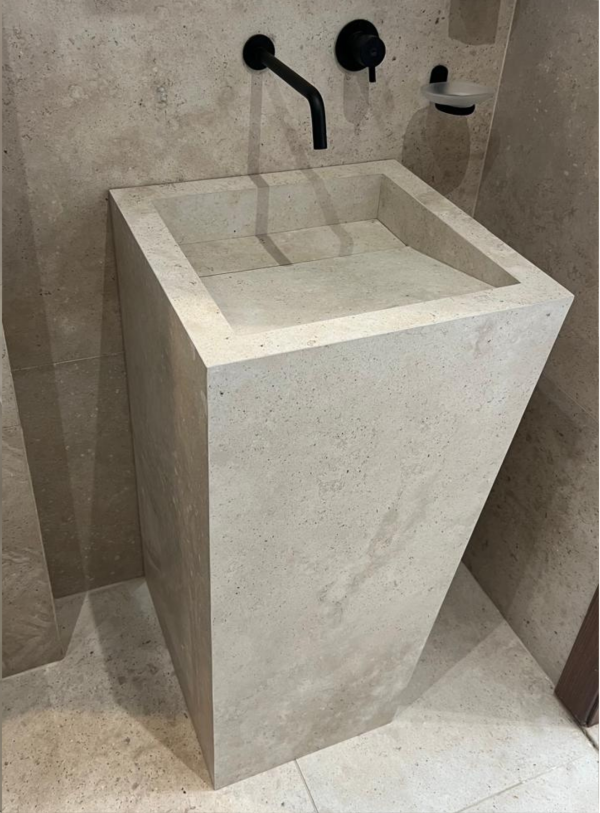 "VASQUE TOPIA 45 cm Effet Béton clair finition Mat "