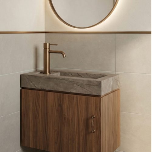Vasque WC MINOVA 45 cm
EFFET PIERRES MARRON Mat