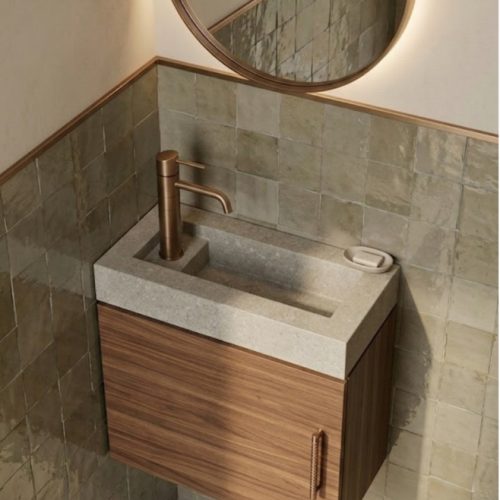 Vasque WC MINOVA 45 cm
EFFET PIERRES GRIS BEIGE Mat