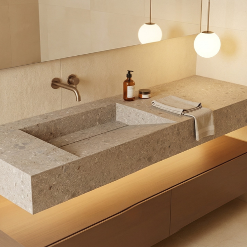 plan-vasque-plancia-premium-en-gres-cerame-effet-pierres-fossiles-clair-mate-60-cm