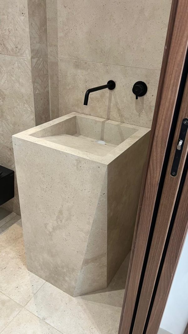 "VASQUE TOPIA 45 cm personnalisée Effet Béton clair finition Mat "